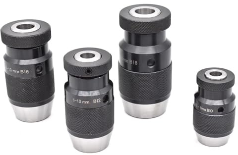 Mandrin de perçage sans clé B18 B22 à serrage automatique for tours/fraiseuses CNC et perceuses à colonne - Compatible B10, B12 et B16 (1 pièce)(Jt6(1-16mm))
