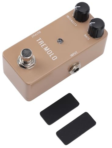 Emoshayoga Elektrisk Gitarr Tremolo Pedal Tyst True Bypass Effektpedal för Musiker Aluminiumlegering ABS 1,9 X 1,8 X 3,6 Tum