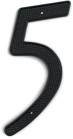 husnummer, 1 st 101 mm husnummer i metall, 4 tum, svarta aluminiumlegeringsnummer, dörrnummer, brevlåda, adressskylt, utomhushusnummer #0-9(5)