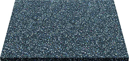 ID Mat Dalle Antivibratoire, 100% Caoutchouc recyclé, Noir, 60 x 60 cm, DALLEANTIVIB606