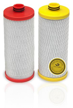 Aquasana 2 Stage Max Flow Replacement Filters | WQA Certified to NSF Standards | Claryum Under Sink Water Filter | Reduces Up to 99.99% of PFAS, Microplastics, Lead & Chlorine | AQ-5200R | AQ-C2-R