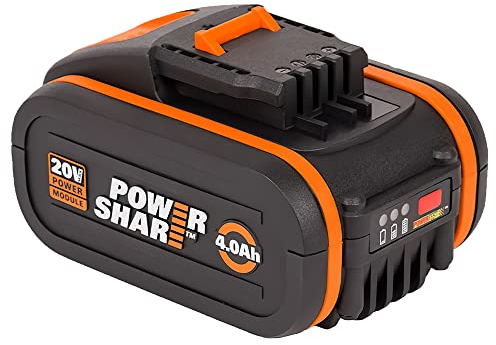 WORX WA3553 Akku 20V – Wiederaufladbarer, leistungsstarker Akku mit integrierter Ladestandanzeige für alle WORX Geräte – 4000 mAh Li-Ion Akku PowerShare