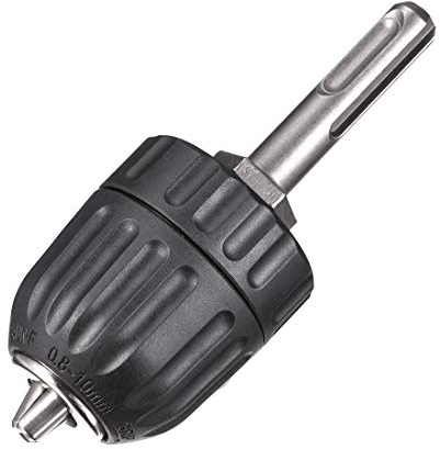 sourcing map 3/8 Schlüssellos Bohrfutter SDS Schaft Adapter 0.8-10mm Y45 Stahl für Schlagschrauber Akku Bohrschrauber Schwarz