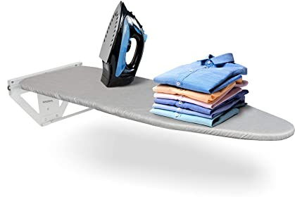 Nisorpa Wall Mounted Ironing Board, Fold Down Ironing Boards with Heat Resistant Cover Compact Mount Ironing Board for Space Saving.