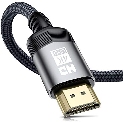 4K HDMI Kabel 7,5Meter, Sweguard HDMI 2.0 auf HDMI Kabel 4K@60Hz 18Gbps Nylon Geflechtkabel, vergoldete Anschlüsse mit Ethernet/Audio Rückkanal, kompatibel Video 4K UHD 2160p,HD 1080p, Xbox PS4 (GRAU)