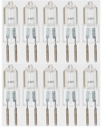 G5.3 Bi-Pin Quartz Halogen Bulb JC 35W 12V (10 Pack)