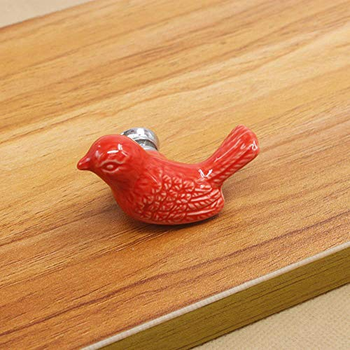 Nette Vögel Keramikknöpfe Kommode Knopf Schublade zieht Griffe Schrank zieht Knopf Rosa Grün Kinderschrank Knopf Möbel Wohnkultur, MBS0016-3