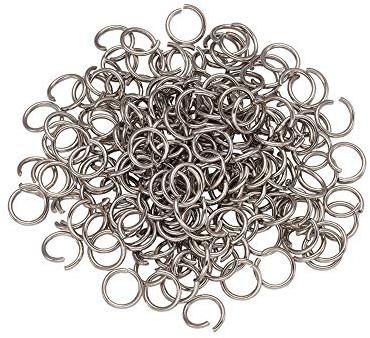 Cheriswelry Offene Biegeringe aus Edelstahl, 8 mm, 18 Gauge, rund, Metall-Verbinder für Schmuckherstellung, 1000 Stück