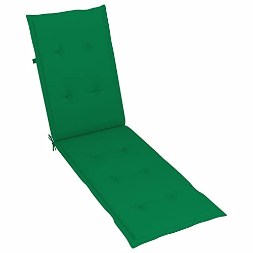 Tidyard Liegestuhl-Auflage Stuhlkissen Sitzauflahe Sitzkissen Stuhlauflahe Sitzpolster Polsterung Deckchair Polsterauflage Liege Kissen Grün Stoff (75+105) x50x4 cm