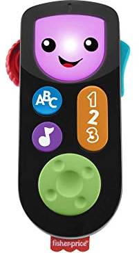 Fisher-Price Lernspaß Smart TV Fernbedienung – elektronische Spielzeug-Fernbedienung mit Lerninhalten, Lichtern und 20+ Liedern, fördert Feinmotorik, spricht deutsch, ab 6 Monaten, HGY50