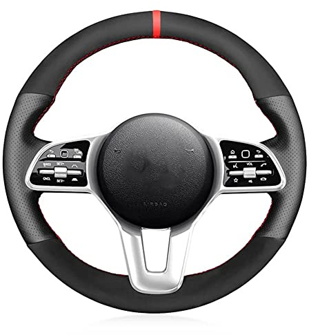 BAWAQAF Passend für Mercedes Benz Sprinter 2018–2021, handgenähte Lenkradhülle, DIY-Lenkradbezug, Auto-Innenzubehör