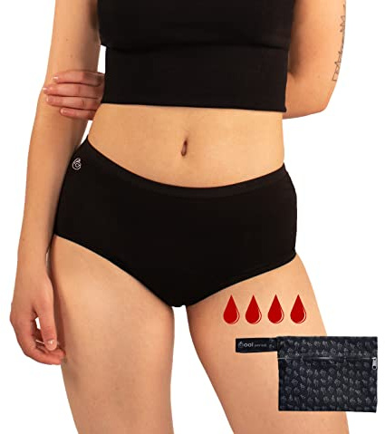Cool Period Culotte Menstruelle Ultra Absorbante en Coton, Culotte Incontinence et Fuite Urinaire légère Pour Femme, Sous-Vêtements de Protection Urinaire, Culotte de Règles Lavables, marque Française