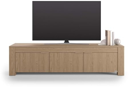 MOBILI FIVER, TV Sideboard mit 3 Türen Rachele (180x45x45,8 cm), Wildeiche, Made In Italy