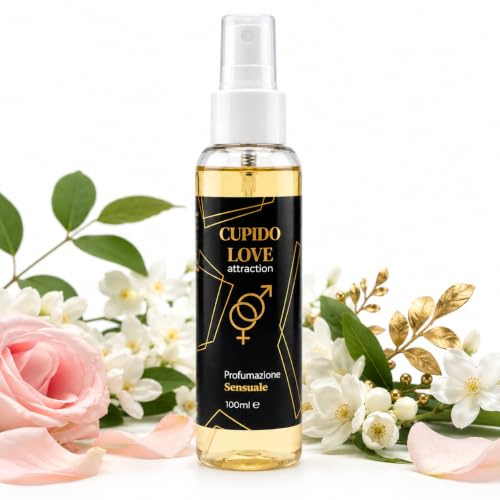 Cupido Love Eau de Parfum Maschile con Feromoni 100ml | Fragranza Fresca e Intensa, Lunga Durata, Spray