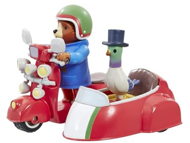 Rainbow Designs Paddington Bear Playset - Paddington Bear's Bike and Side Car from Award-Winning TV Series with Movable Wheels for Adventurous Explorations | Paddington figure, rolling wheels, TV-inspired adventures, storytelling fun