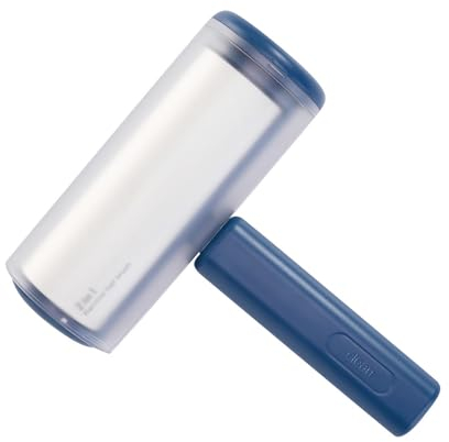 Fusselrolle 2-in-1-Fusselaufkleber, reißbare Papierrolle, Fusselbürste, Fusselentferner for Bettwäsche (Color : Blue, Size : 20.3x17.1x6.1cm)