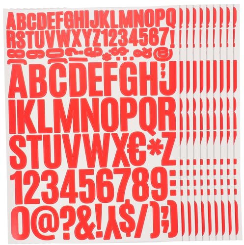 SEWOART 10 Blätter Buchstaben Und Zahlenaufkleber Selbstklebend Aufkleber Für Laptop Buchstaben Zum Basteln Alphabetaufkleber Aufkleber Für Scrapbooking Dekorative Zahlen