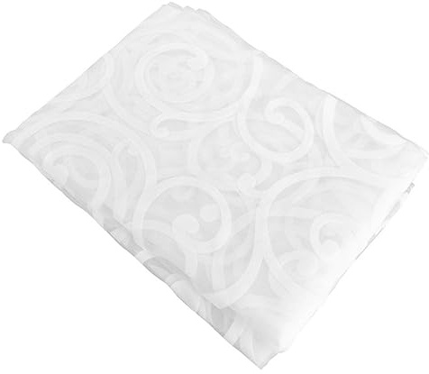 Cabilock Cortinas Blancas Translucidas Cortinas Transparentes Visillos para Ventanas Bolsillo para Barra