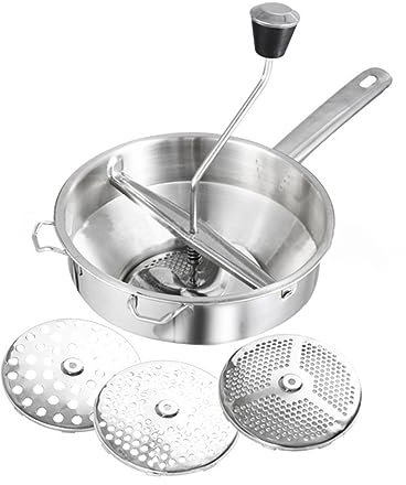 Cabilock 1stk Küchenmixer Aus Edelstahl -kit Nuss Küchenreibe Mixer Zum Kochen Von Speisen Käseschredder Tomatenmühle Für Gemüseschneider Brechmühle Rotieren Obst Rostfreier Stahl