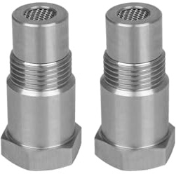 Bamyli Sonde Lambda, Douille Sonde Lambda 46.5mm M18x1.5, Lot de 2 Rallonges et Adaptateurs pour Capteur d'Oxygène de Voiture, Système d'Echappement