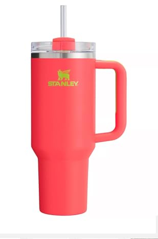STANLEY Quencher H2.0 FlowState Stainless Steel Vacuum Insulated Tumbler with Lid and Straw for Water, Iced Tea or Coffee (Hibscus, 40 oz)