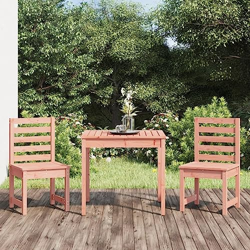 BUKSCYJS GartenmöBel Set,3-TLG. Garten-Bistro-Set Massivholz Douglasie FüR Garten, Terrasse, AußEnbereich, Balkon