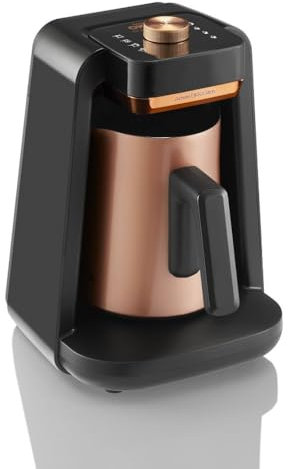 Arzum Okka Rich Spin Pro Turkish Coffee and Hot Beverage Maker, Velvetiser, Milk Frother, 5 Cups, Stainless Steel Cooking Pot (Copper)