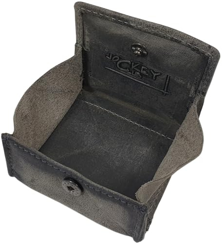 Pequeño búfalo de cuero vienés caja monedero/monedero/cartera/cartera/monedero/monedero/monedero/monedero, Gris Vintage, talla única, Monedero