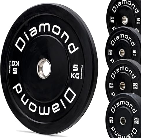 G5 HT SPORT Hantelscheiben für Olympisches Training, Diamond Loch Ø50 mm für Fitnessstudio und Home Gym von 5 bis 25 kg für Hanteln und Langhanteln (1 x 5 kg)