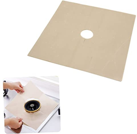 ARTIBETTER Feuilles De Pour Plaques De Cuisson À Gaz Universelle Pour Dessus De Cuisinière Revêtement De Four Non Lavable Beige Pour Plaques De Cuisson Et Fours À Gaz