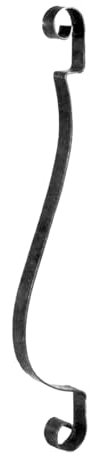 shivler Zaunelemente Gartentor Metallzaun Zäune Zaundekoration Zaunpfosten Balkonverkleidung Set Verschiedene Muster (800x135mm - 04.016/4 Stück)