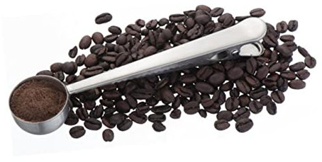 BEBEMOKO 4pcs Stainless Steel Measuring Tablespoon with Bag Clip for Coffee Tea and Accurate Measure for Portions Kitchen Essential for Precise Measurements