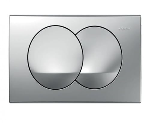 Plaque de commande Geberit Delta Zero, double touche, mat chromé