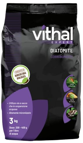 VITHAL Expert Integratore Diatomite 3kg - Polvere Di Roccia Naturale Per Piante Più Forti, Consentito In Agricoltura Biologica (3kg)