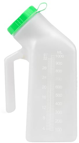 NLONLL Urinflaschen für Männer 1000ml Urinflasche für Unterwegs Tragbares Urinal Notfall Urinflasche für Männer Tragbare Toiletten Urinale Toilette Pinkelflasche für Reisen, Camping