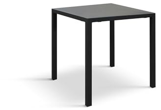 PAZZO DESIGN Tavolo Autolivellante Martina, Tavolo Da Bar, Tavolo Da Ristorante, Tavolo Da Esterno, 80x80 cm, Colore Antracite