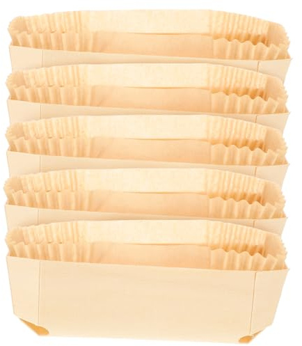MUCKLILY Moule Papier Cuisson Brioche En Forme De Bateau Avec Doublure En Papier Antiadhésive Moule À Gâteau Résistant À La Chaleur Pour Pain Desserts Dîners De Famille Et Fêtes 4.72 X 2.56 X 1.50 in
