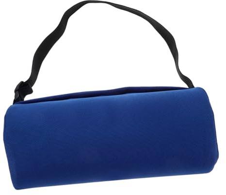 Gatuida Almohada Lumbar De Espuma Viscoelástica Ajustable con Funda y Correa Soporte Ergonómico para Asiento De Coche y Silla De Oficina Color Azul