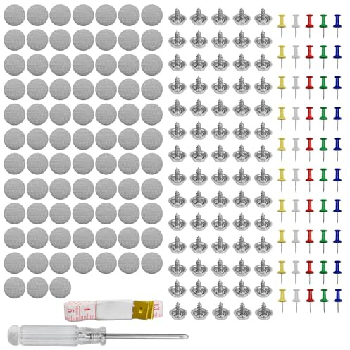 80PCS de Réparation de Ciel de Toit Auto,Punaises pour Ciel de Toit Voiture | Punaises pour Ciel de Toit Voiture, Rivets Universels avec Épingles, Tournevis et Mètre Ruban pour Toutes Voitures et Camions