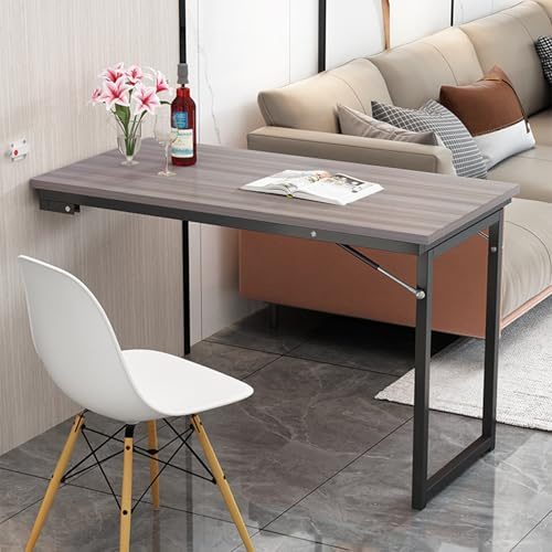 Escritorio plegable para montar en la pared, mesa de comedor flotante para laptop, estación de trabajo plegable, mesa de oficina en casa, versátil banco de trabajo plegable para garaje y lavandería