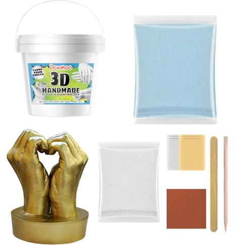 Kit De Fundición De Moldes Manuales – Juego De Esculturas De Pareja Familiar 3D, Molde Artesanal En Polvo Para Modelado En Polvo Clonado De Yeso DIY Con Folleto De Instrucciones | Herramienta Para Hac