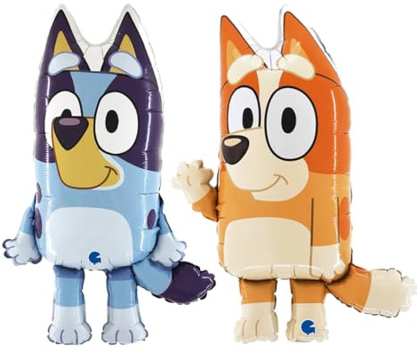 Folienballon 2 er Set Bingo und Bluey 75cm Folienballon Party Dekoration