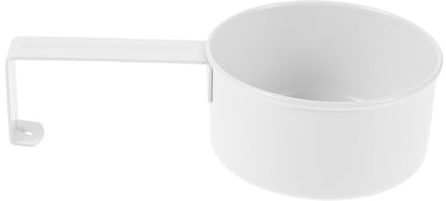 OHPHCALL Cucchiaio Dosatore in Ferro Bianco per Polvere da Bucato e Cibo per Animali con Design Robusto e Materiale Stabile la Cura degli Animali e Bucato