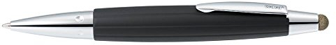 ONLINE Drehkugelschreiber Business Stylus Black, aus Aluminium, Stylus Tip, D1 Mine Strichstärke M (mittel), schwarz schreibend, Geschenkset