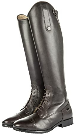 HKM Erwachsene 3997 Reitstiefel Valencia, Lederreitstiefel, Langlänge/Enge Weite, 36-46 Hose, 9100 schwarz, 42