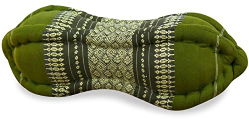 Asia Wohnstudio Papaya Shape Comfort Neck Support, firm Cushion, Pillow, Thai Design (green)