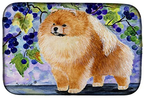 Caroline's Treasures SS8251DDM - Escurridor de Bayetas, Esterilla de Secado para Platos Pomeranos, 35,56 x 53,34 cm, Multicolor