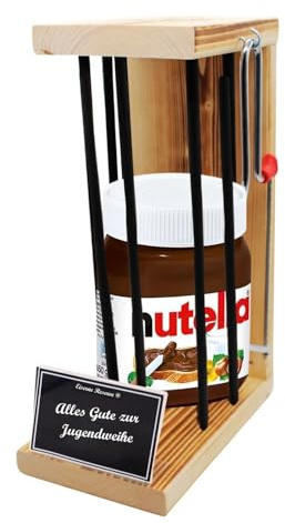 Jugendweihe Geschenke für Jungen - Jugendweihe Geschenke Mädchen - Nutella - Eiserne Reserve Black Edition mit Säge - lustige Geschenkideen -s- Alles G.zur Jugendweihe