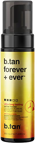 b.tan Ultra-Langanhaltendes Selbstbräunungsmousse | Forever & Ever – Hält bis zu 11 Tage, 1-Stunden-Express Sonnenloses Selbstbräunungsmousse, kein künstlicher Selbstbräunergeruch, Dunkler Bronze-Glow