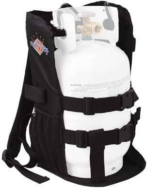 Flame King Sac à Dos pour réservoir de Propane pour Cylindre de 2,3 kg ou 4,5 kg et Chalumeau de Mauvaises Herbes